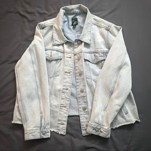 Distressed Light-Wash Jean Jacket